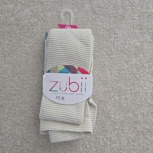 🌟 Zubii Cream/Lime Kids' Tights, NWT